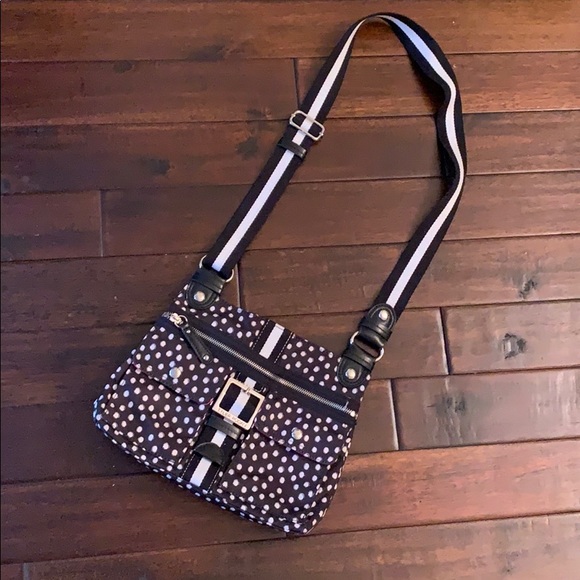 Tyler Rodan Bags Tyler Rodan Black White Polka Dot Crossbody Bag